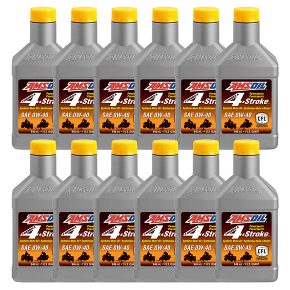 AMSOIL Formula 4-Stroke Powersports 0W-40 Synthetic Motor Oil Case of 12