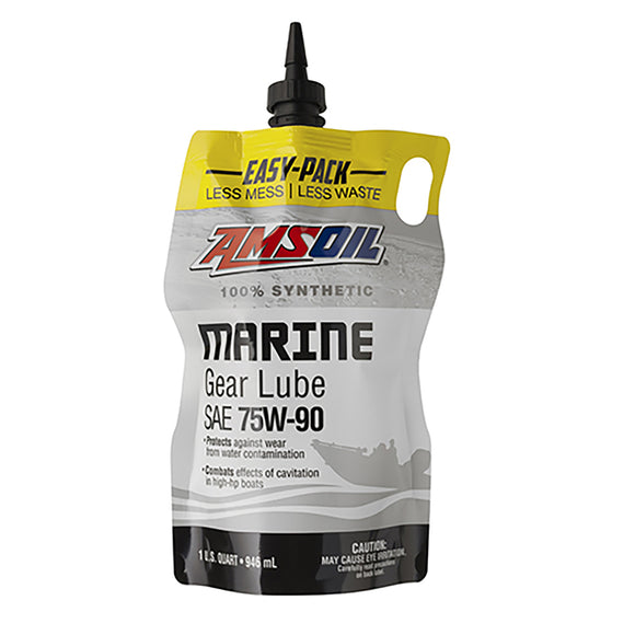 AMSOIL 75W-90 100% Synthetic Marine Gear Lube 946 ml Easy-Pack