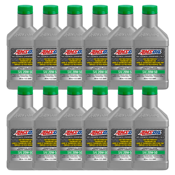 AMSOIL 20W-50 100% Synthetic Hydrostatic Transmission Fluid Case of 12