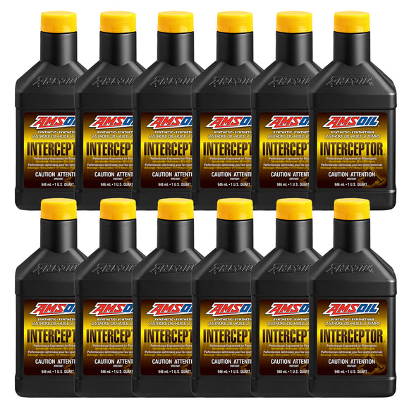 AMSOIL INTERCEPTOR 100% Synthetic 2-Stroke Oil Case of 12