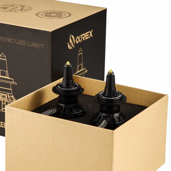 AlphaRex Black Ammo Panoramic LED Light Bulbs - H7