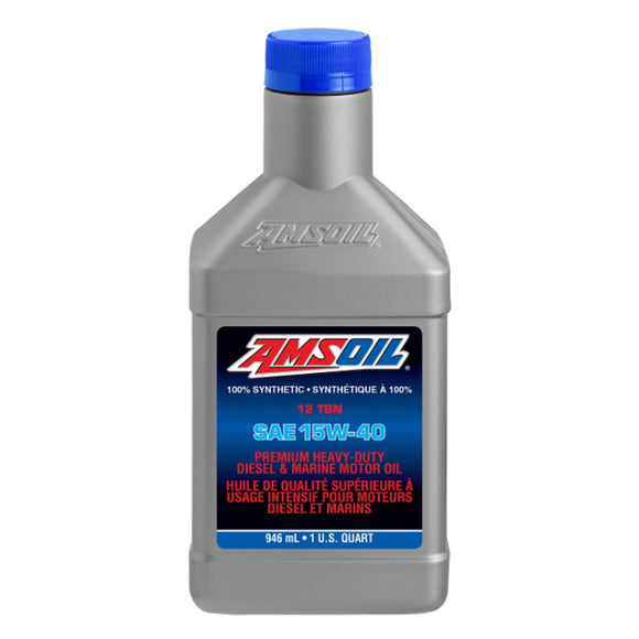 AMSOIL 15W-40 Heavy-Duty Diesel and Marine Oil 946 ml Bottle