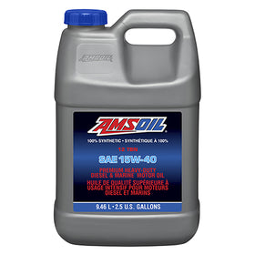 AMSOIL 15W-40 Heavy-Duty Diesel and Marine Oil 9.46 Liter Jug