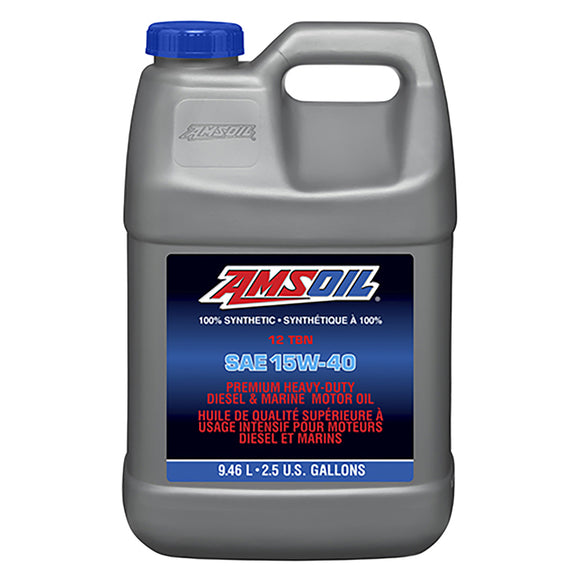 AMSOIL 15W-40 Heavy-Duty Diesel and Marine Oil 9.46 Liter Jug