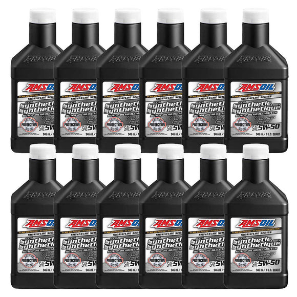 AMSOIL Signature Series 5W-50 100% Synthetic Motor Oil Case of 12