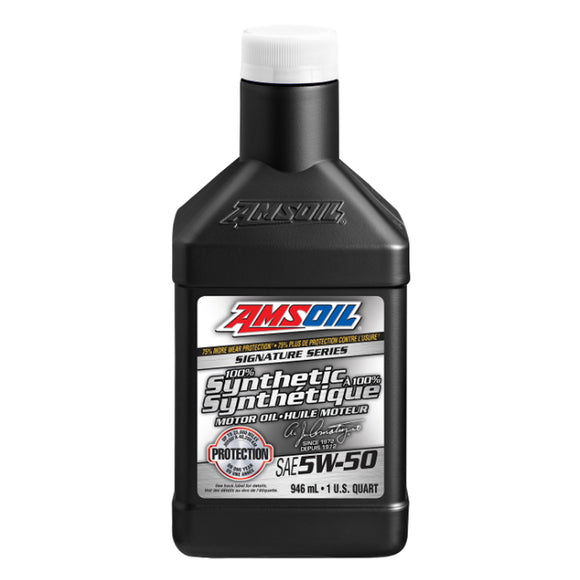 AMSOIL Signature Series 5W-50 100% Synthetic Motor Oil 946 ml Bottle