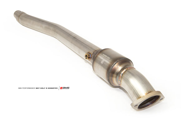AMS Performance MK7 Golf R Downpipe With High Flow Catalytic Converter