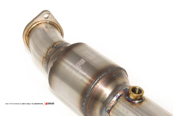 AMS Performance MK7 Golf R Downpipe With High Flow Catalytic Converter