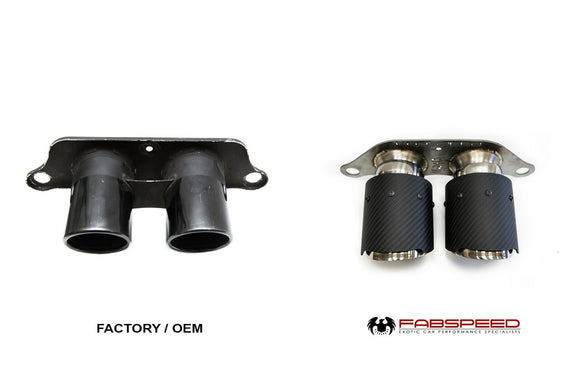 Fabspeed Porsche 991.2 GT3 / GT3 RS Deluxe Dual Style Tips (2017+)