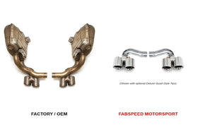 Fabspeed Porsche 997.2 Carrera Side Muffler Bypass Pipes (2009-2012) - 0