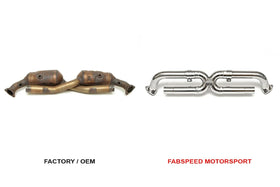 Fabspeed Porsche 996 Carrera Competition Link Pipe X-Pipe (1999-2004) - 0