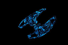 BMW F30 serial forged carbon paddle shifters - LUMINOUS BLUE