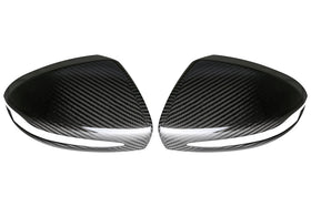 W213 side mirror cover- dry carbon black gloss