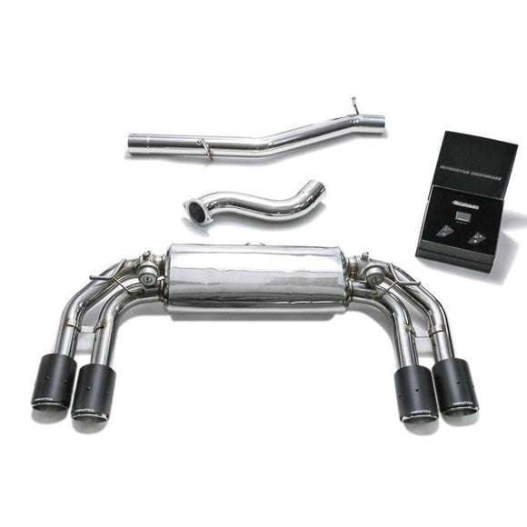 Armytrix Stainless Steel Valvetronic Catback Exhaust System w/Quad Exhaust Tips | 2018+ Volkswagen Golf R MK7.5