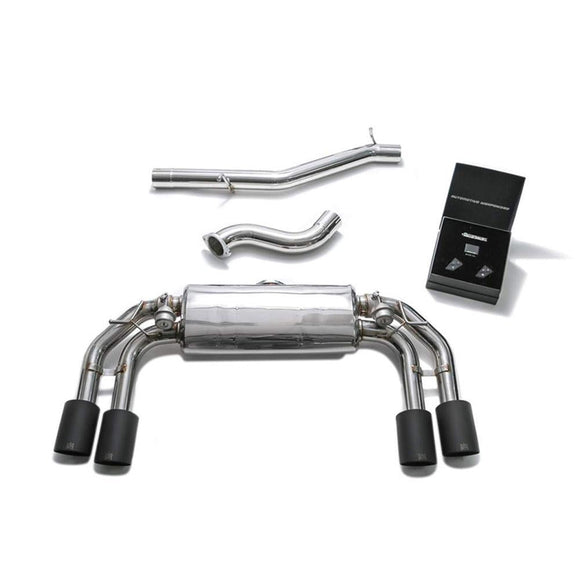 Armytrix Stainless Steel Valvetronic Catback Exhaust System w/Quad Exhaust Tips | 2018+ Volkswagen Golf R MK7.5