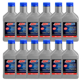 AMSOIL Premium Protection 20W-50 100% Synthetic Motor Oil Case of 12