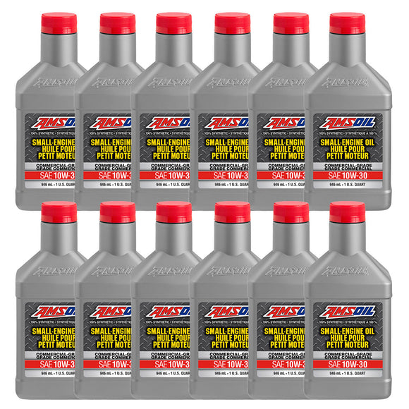 AMSOIL 10W-30 100% Synthetic Small-Engine Oil Case of 12