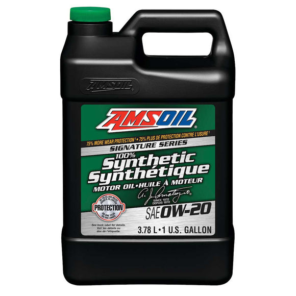 AMSOIL Signature Series 0W-20 100% Synthetic Motor Oil 3.78 Liter Jug