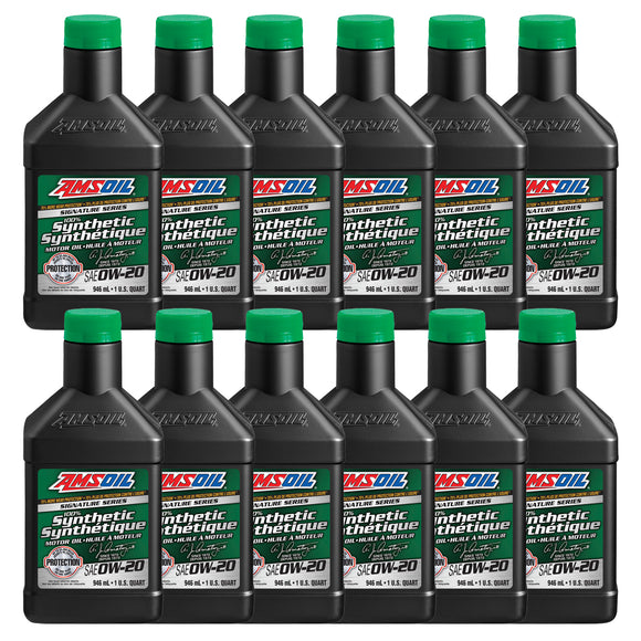 AMSOIL Signature Series 0W-20 100% Synthetic Motor Oil Case of 12