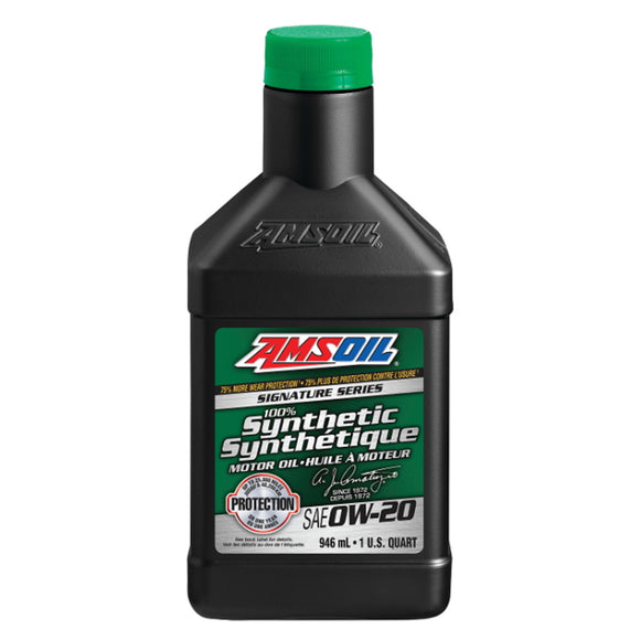 AMSOIL Signature Series 0W-20 100% Synthetic Motor Oil 946 ml Bottle