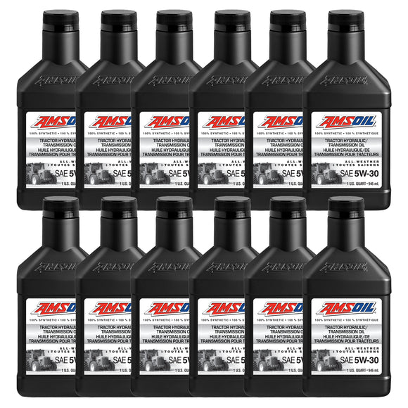 AMSOIL 5W-30 100% Synthetic Tractor Hydraulic/Transmission Oil Case of 12