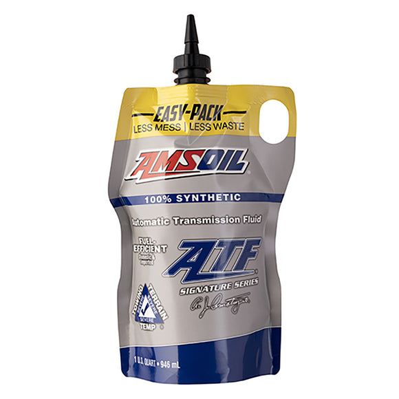 AMSOIL Signature Series Fuel-Efficient 100% Synthetic Automatic Transmission Fluid 946 ml Easy-Pack