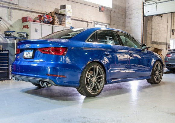 AWE Tuning Audi  S3 Track Edition Exhaust with Chrome Silver Tips, 90mm