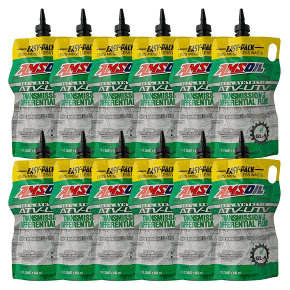 AMSOIL 100% Synthetic ATV/UTV Transmission & Differential Fluid Case of 12