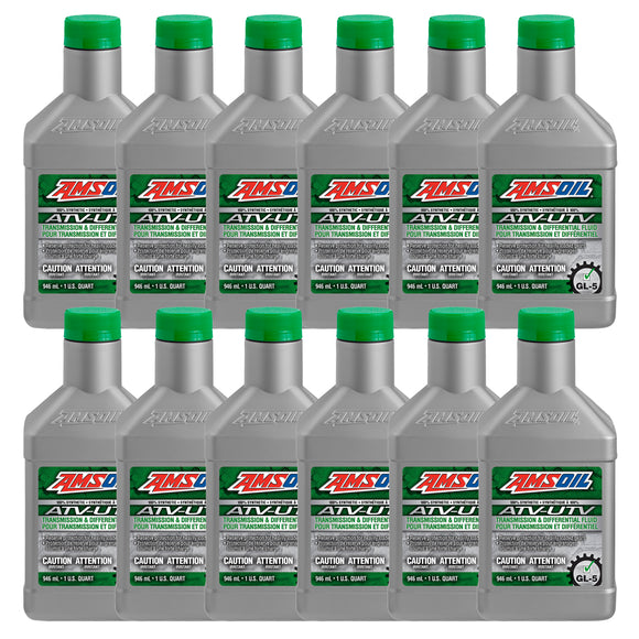 AMSOIL 100% Synthetic ATV/UTV Transmission & Differential Fluid Case of 12