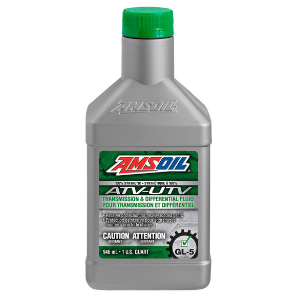 AMSOIL 100% Synthetic ATV/UTV Transmission & Differential Fluid 946 ml Bottle