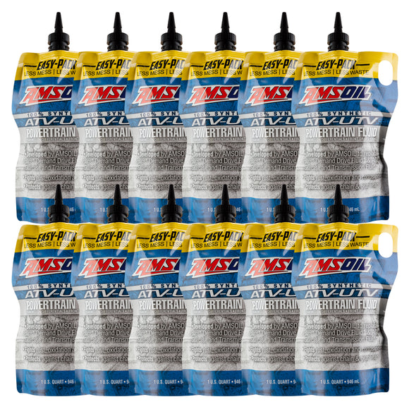 AMSOIL 100% Synthetic ATV/UTV Powertrain Fluid Case of 12