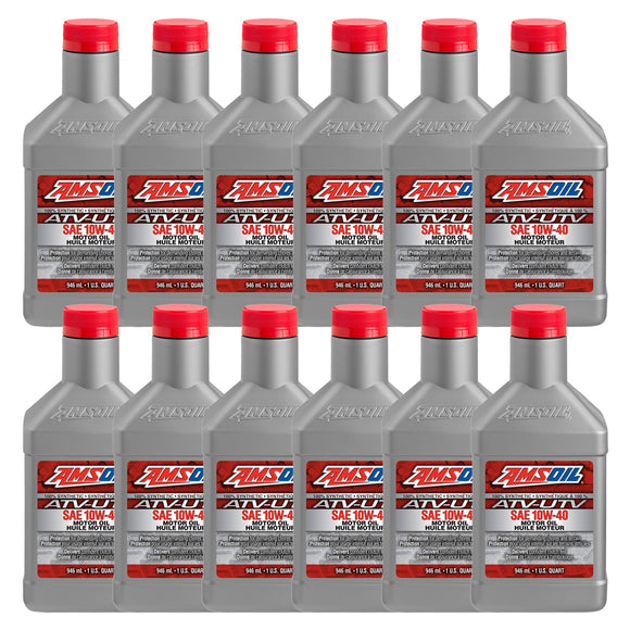 AMSOIL 10W-40 100% Synthetic ATV/UTV Motor Oil Case of 12