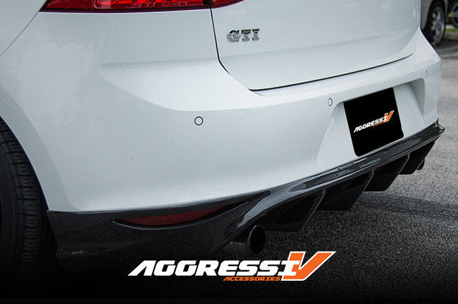 Rear Carbon Fiber Diffuser For MK7 GTI