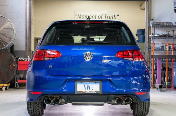 AWE Tuning Mk7 Golf R SwitchPath Exhaust with Chrome Silver Tips, 90mm