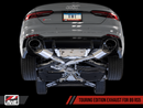AWE Touring Edition Exhaust for Audi B9 RS 5 - Resonated for Performance Catalysts - Diamond Black RS-style Tips-8