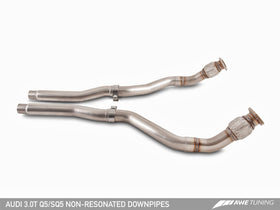 AWE Non-Resonated Downpipes for Audi 8R Q5 / SQ5 3.0T