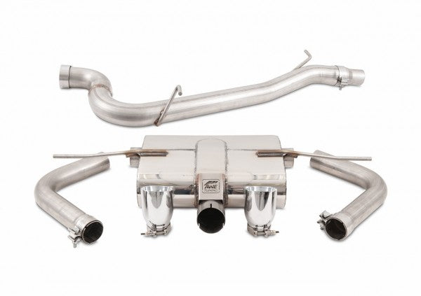 AWE Tuning Audi A3 Touring Edition Exhaust - Dual Outlet, Chrome Silver 90 mm Tips