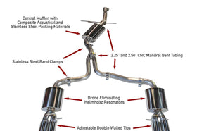 AWE Touring Edition Exhaust for B8 A5 2.0T - Quad Outlet, Polished Silver Tips