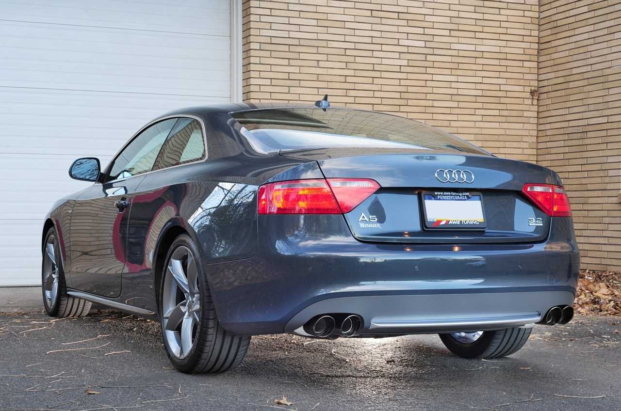 AWE Touring Edition Exhaust System for B8 A5 3.2L - Quad 90mm Slash Black Tips