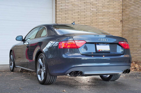 AWE Touring Edition Exhaust System for B8 A5 3.2L - Quad 90mm Slash Black Tips