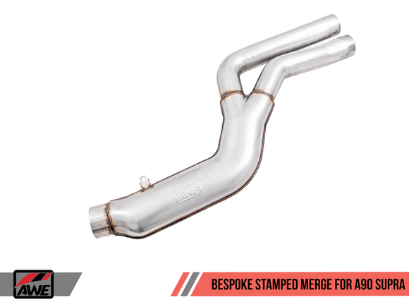 AWE Track Edition Exhaust for A90 Supra - 5" Diamond Black Tips