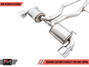 AWE Non-Resonated Touring Edition Exhaust for A90 Supra - 5" Chrome Silver Tips-4