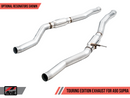 AWE Resonated Touring Edition Exhaust for A90 Supra - 5" Chrome Silver Tips-4