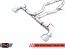 AWE Track Edition Exhaust for A90 Supra - 5" Chrome Silver Tips-4