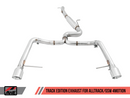 AWE Track Edition Exhaust for VW Golf Alltrack / Sportwagen 4Motion - Chrome Silver Tips-8