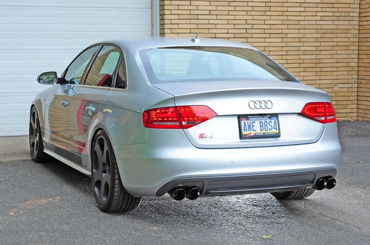 AWE Track Edition Exhaust for Audi B8 S4 3.0T - Diamond Black Tips (90mm) - 0