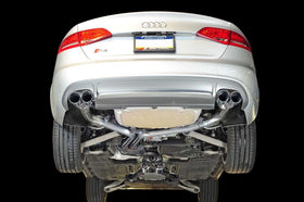 AWE Track Edition Exhaust for Audi B8 S4 3.0T - Chrome Silver Tips (102mm)