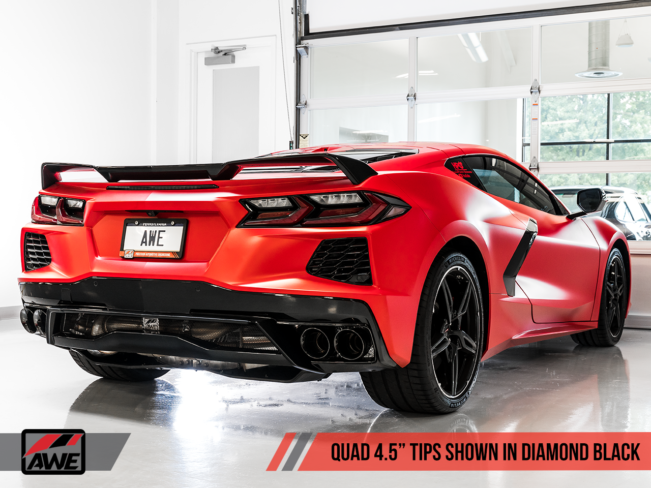 AWE Touring Edition Exhaust for C8 Corvette -- Diamond Black Tips - 0