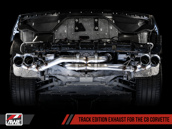 AWE Track Edition Exhaust for C8 Corvette -- Chrome Silver Tips