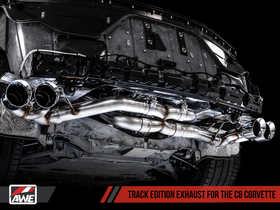 AWE Track Edition Exhaust for C8 Corvette -- Chrome Silver Tips - 0